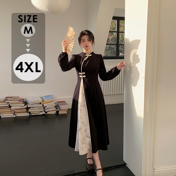 楽天市場】レディースドレス 中華風 チャイナドレス ワンピース A