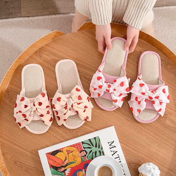 送料無料 スリッパ レディース ルームシューズ リボン サンダル ビーチサンダル 亜麻 リネン 春夏 美脚スリッパ 快適 室内履き 外履き 蝶結び フラットソール かわいい 婦人 女性 おしゃれ 綿麻 通気 滑り止め 部屋用 来客用 Marcsdesign Com