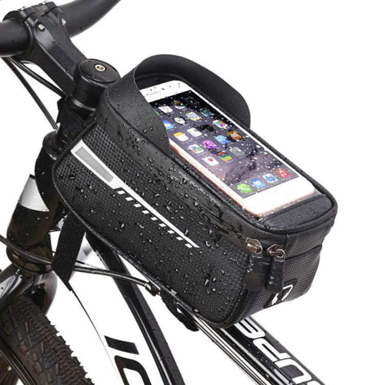 市場 自転車 トップチューブバッグ スマホ対応 ハンドルバーバッグ カバン 防水 6 5インチ フロントバッグ スマホホルダー フレームバッグ 鞄