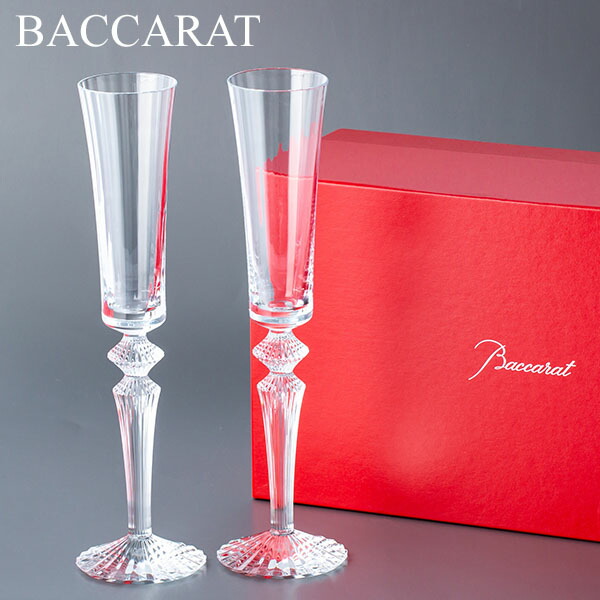 Baccarat バカラ　パルメ シャンパン グラス 美品】Baccarat バカラ パルメ ペア シャンパングラス 2客