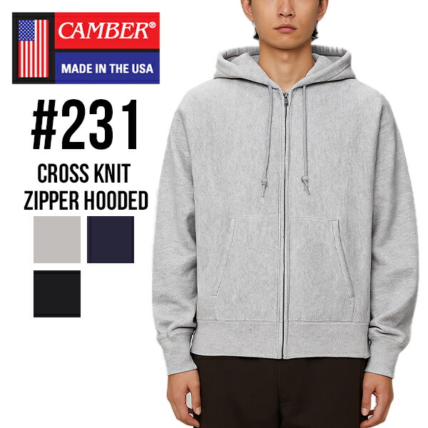 楽天市場】[全品送料無料] キャンバー Camber CROSS KNIT Zipper