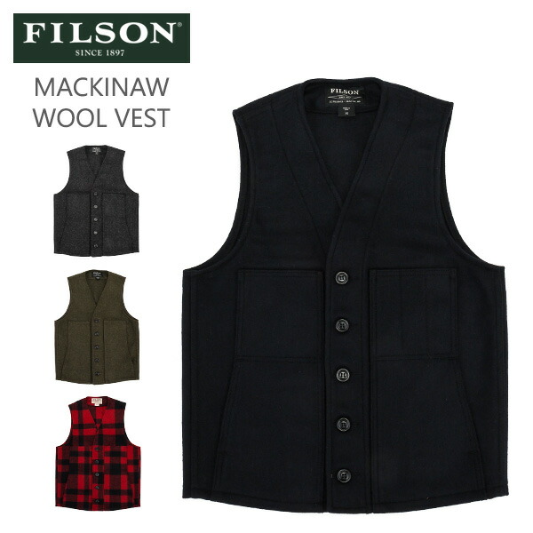 【アレックス7R】Filson ラインド マッキノーウール ワークベスト MACKINAW WOOL VEST / マッキノー ウール ベスト – FILSON JAPAN