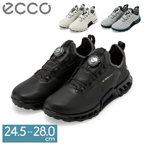 エコーゴルフジュース　M ゴルフ バイオム C4 ECCO Golf BIOM C4 BOA Men メンズ レザーGore-Texゴルフシューズ | グレー