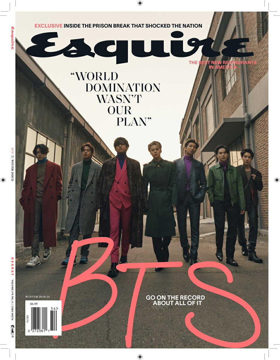 楽天市場 米国版 年 12月号 Esquire Bts Usa 防弾少年団 画報 インタビュー 韓国 雑誌 マガジン Korean Magazine レビューで生写真5枚 送料無料 Goods Music