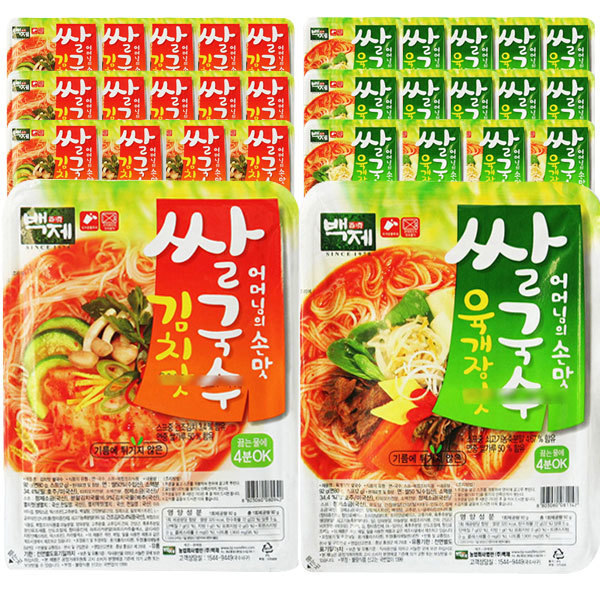 百済フォーキムチ味15個+ユッケジャン味15個/即席フォー