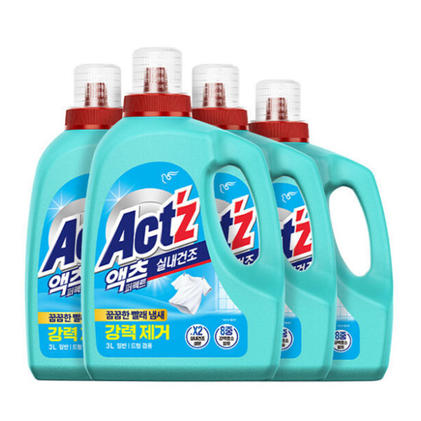 液体洗剤 アクツ パーフェクト 室内乾燥 3L 4個 一般ドラム兼用(贈呈品なくなり次第、贈呈終了)｜Gmarket JAPAN