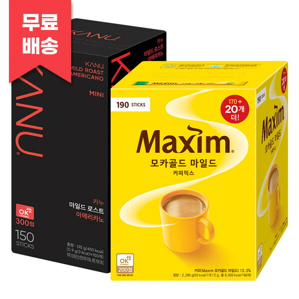 マクシム モカゴールド コーヒーミックス 190T＋カヌー ミニ マイルド 150T // (贈呈品なくなり次第、贈呈終了)｜Gmarket JAPAN