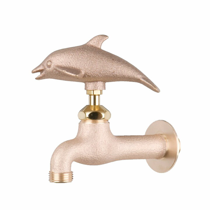 楽天市場】外水栓用 デザイン蛇口 スイングネック蛇口 真鍮色 GM3-F