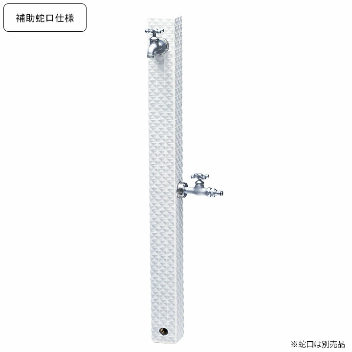 モザイクタイル 水栓柱 2口 立水栓ユニット シュペリ 補助蛇口仕様 ソルト（SO） OPB-RS-37W ニッコーエクステリア nikko【メーカー直送・代金引換不可】蛇口同時購入割引(2,200円引)キャンペーン中(6/17まで!!)