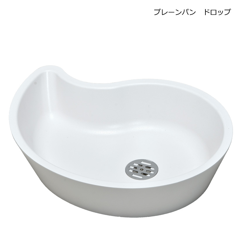 水受け プレーンパン ドロップ ホワイト ONLY ONE/オンリーワンクラブ ※立水栓・蛇口別売【メーカー直送品/代金引換不可】 18,634円