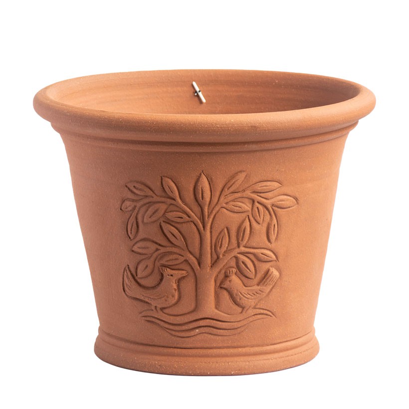 ウィッチフォード　テラコッタ　植木鉢　リリーポット・ユリとリボン 在庫僅少】ウィッチフォード テラコッタ 植木鉢 リリーポット・ユリと