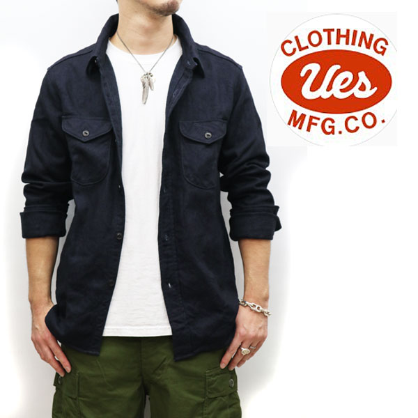 楽天市場】UES（ウエス） 先染めインディゴヘビーネル [ 501655