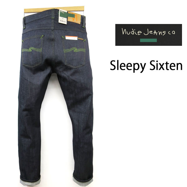 nudie jeans sleepy sixten dry green selvage