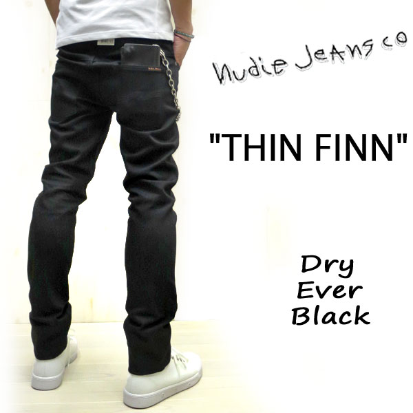 nudie jeans thin finn black