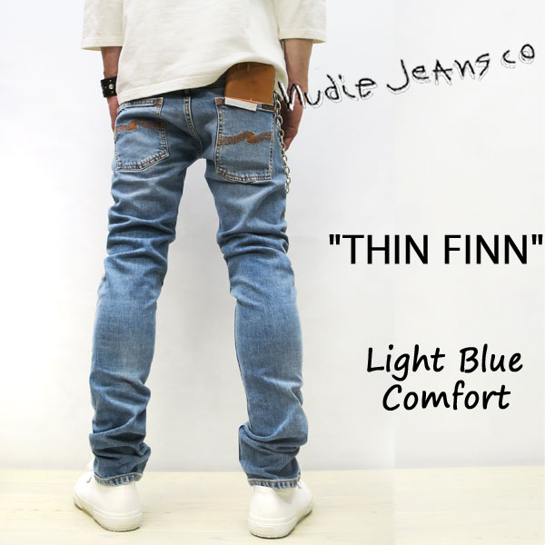 nudie jeans light blue