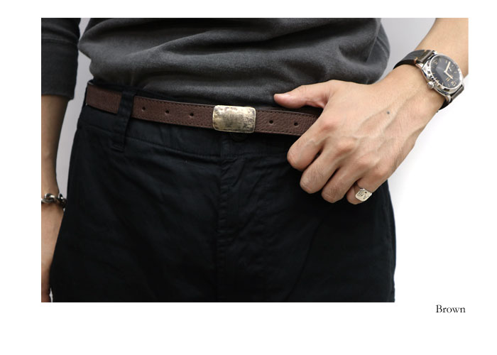 PORTER CLASSIC ポーター BUCKLE BELT シルバーバックルレザーベルト