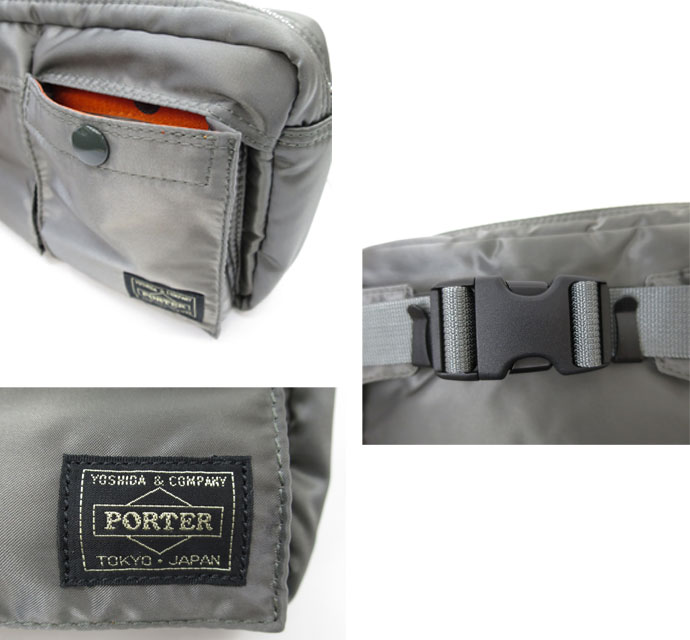 YOSHIDA PORTER TANKER WAIST BAG 622-68723 Silver gray With tracking From JP