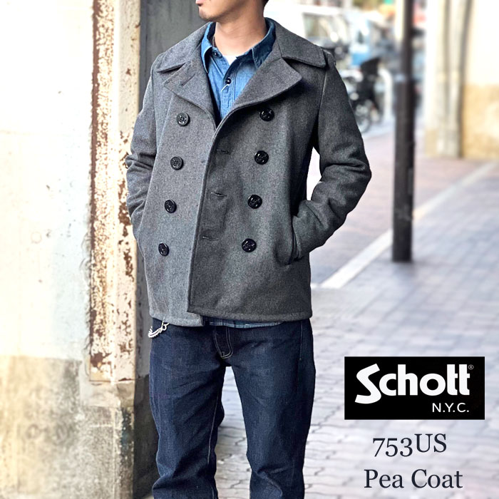 楽天市場】Schott ショット # 753US ショット ピーコート 日本代理店 