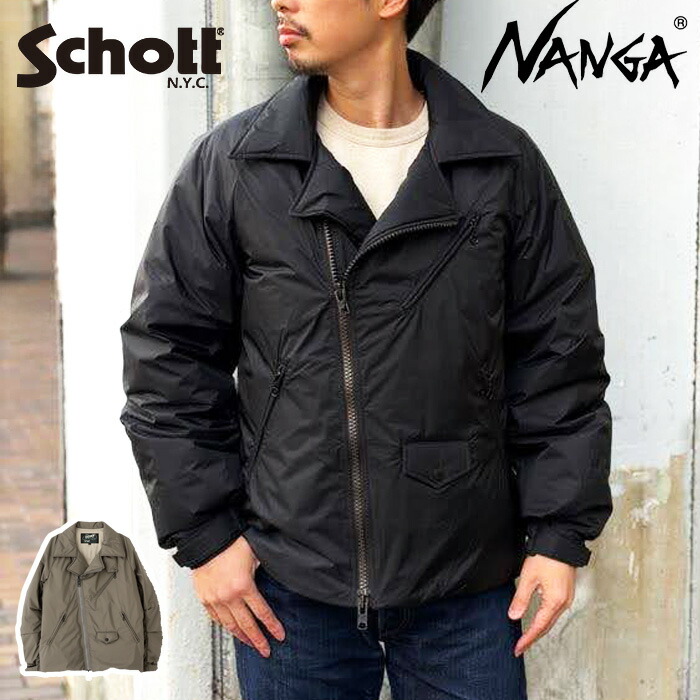 楽天市場】Schott × NANGA HINOC MA-1 BLACK 782-4253005-010 ショット