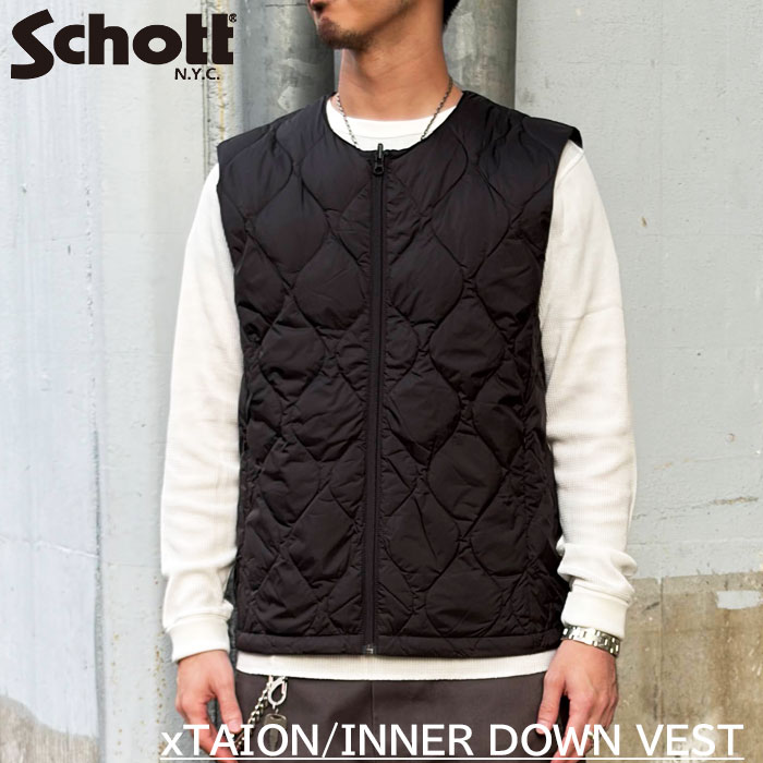 楽天市場】Schott x TAION ショット ダウンベスト DOWN VEST