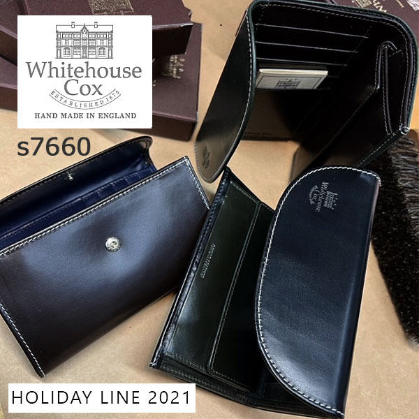 限定色 ホリデーラインWhitehouse Cox HOLIDAY LINE : ホワイトハウスコックス 財布 S 7660 3 FOLD PURSE WHC 3つ折り財布 ホリデイライン