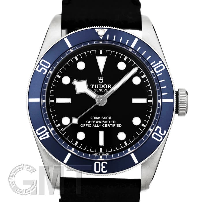 チュードル ヘリテージブラックベイ ブラック/ブルーベゼル 79230B レザー TUDOR 新品メンズ 腕時計 送料無料|GMT