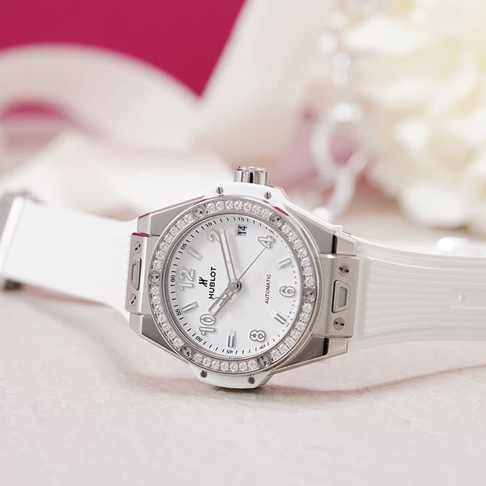 ウブロ ビッグバン ワンクリック スチール ホワイトダイヤモンド 465.SE.2010.RW.1204 HUBLOT 新品レディース 腕時計 送料無料|GMT