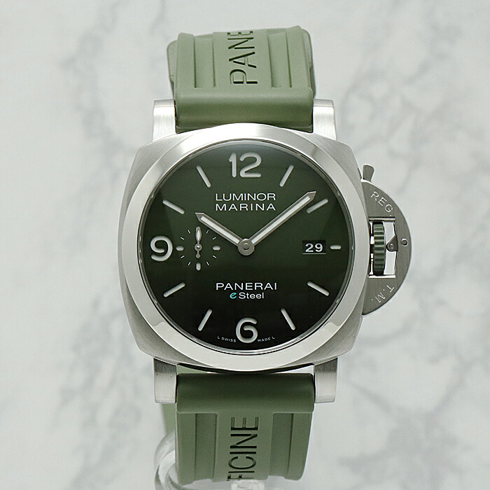 【60回払いまで金利0%】パネライ ルミノールマリーナ Verde Smeraldo PAM01356 付属品完品 OFFICINE PANERAI 中古 メンズ 腕時計 送料無料