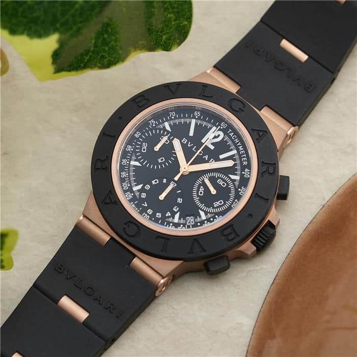 ブルガリ アルミニウム ウォッチ クロノグラフ 104242 付属品完品 BVLGARI 新品メンズ 腕時計 送料無料｜GMT