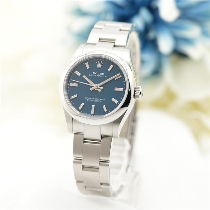 ロレックス オイスターパーペチュアル 31 277200 メッドブルー 付属品完品 ROLEX 新品レディース 腕時計 送料無料|GMT