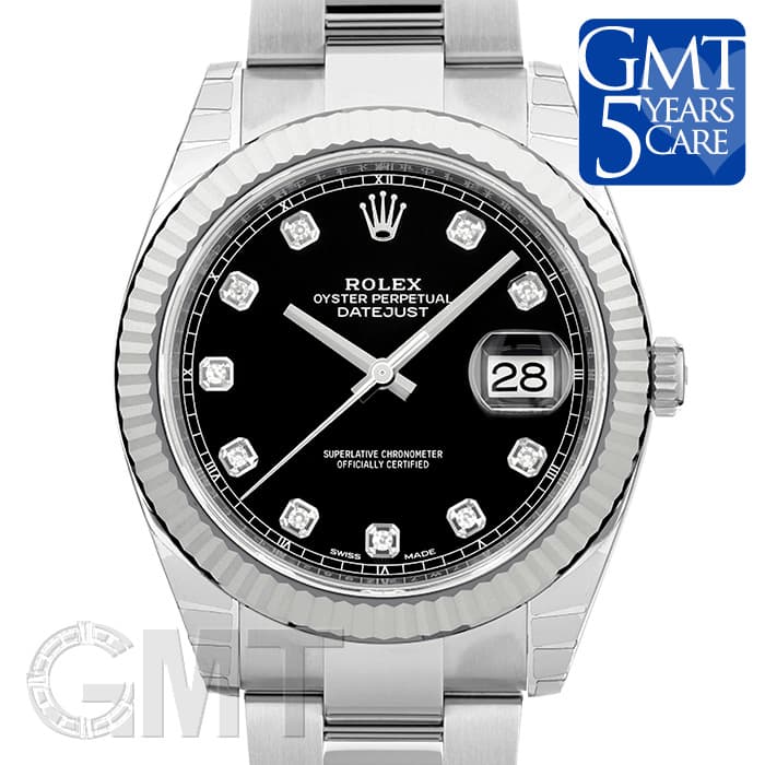 ロレックス デイトジャスト 41 126334G ブラック オイスターブレスレット ROLEX 【新品】【メンズ】 【腕時計】  