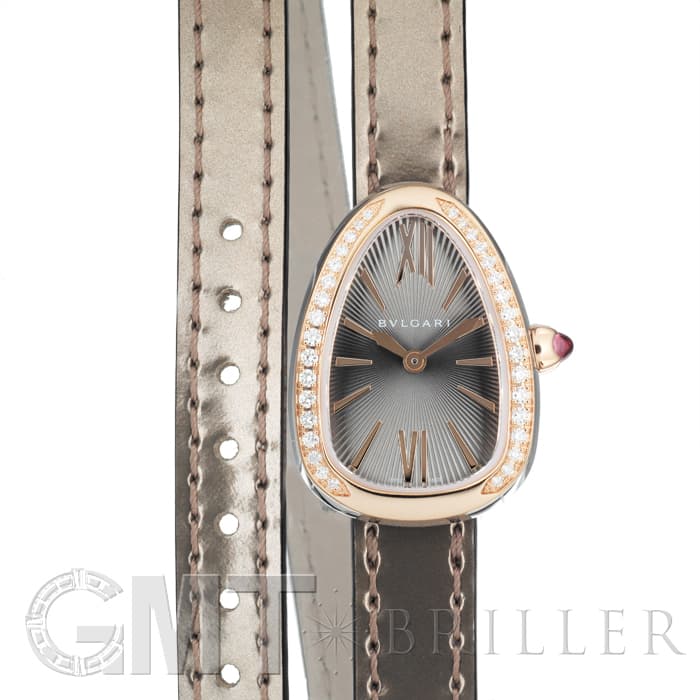 ブルガリ 【BVLGARI】 セルペンティ ウォッチ 102969 (SPP27BGLD/4T) レディース ブラック K18ピンクゴールド 腕時計 時計 SERPENTI WATCH BLACK K18PG ダイヤモンドベゼル【中古】 BVLGARI（ブルガリ） セルペンティ 腕時計 18金 K18ピンクゴールド