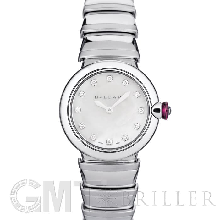 ブルガリ ルチェア ホワイトMOP 12Pダイヤ 28mm LU28WSS/12 BVLGARI 新品 レディース 腕時計 送料無料
