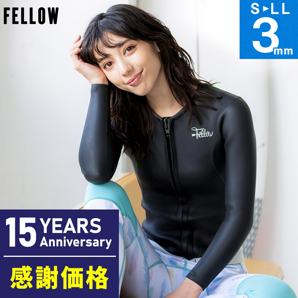 楽天市場】FELLOW ウェットスーツ スキンロングジョン 3mm