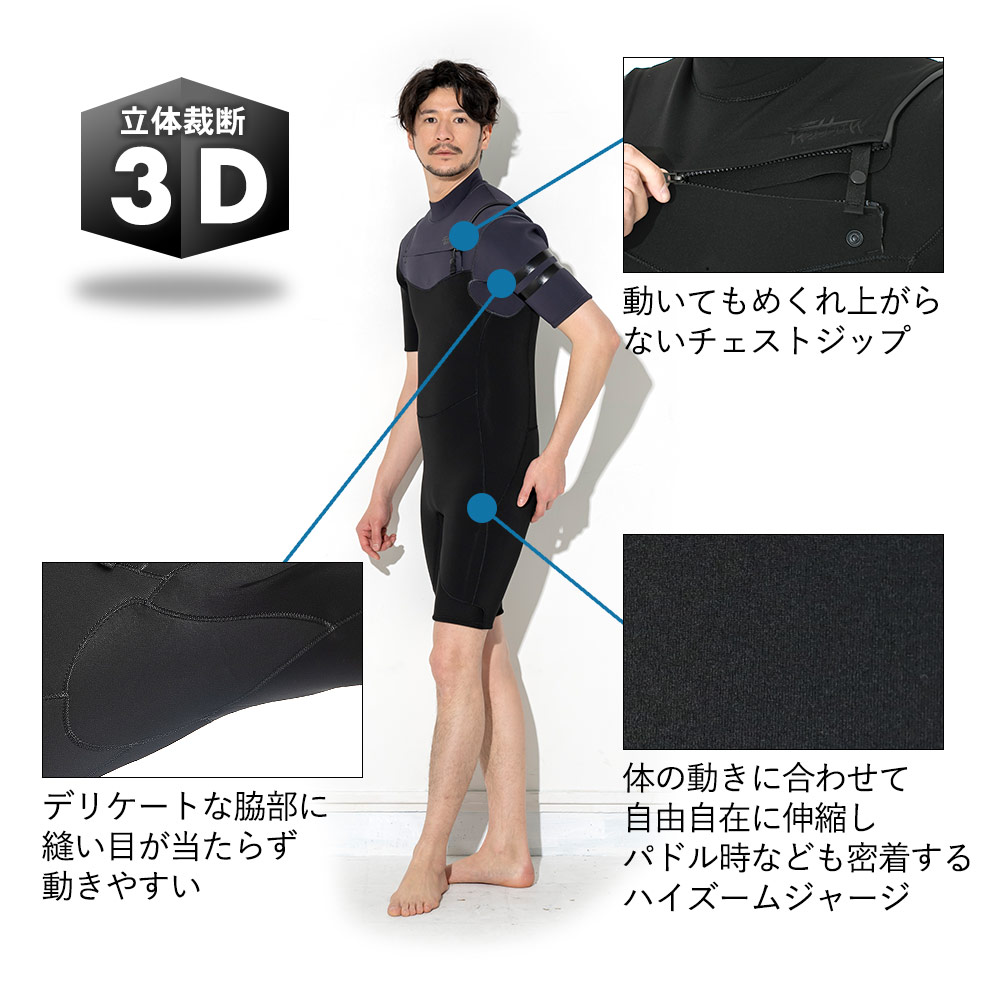 楽天市場 ウェットスーツ スプリング メンズ Fellow チェストジップ 3mm ウエット ノンジップ サーフィン ウエットスーツ Sup マリンスポーツ Jpsa 日本規格 大きいサイズ ジャージ 防水システム ダイビング Go Island