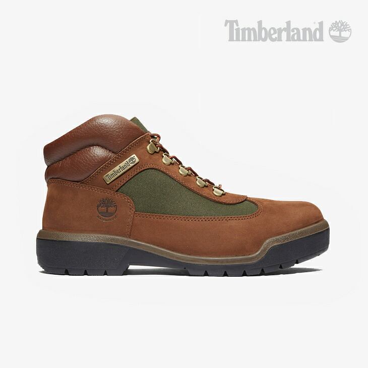 ・TIMBERLAND｜Field Boot F L WP Nubuck/ ティンバーランド/フィールド ブーツ ファブリック レザー ウォータープルーフ ヌバック/チョコレート #