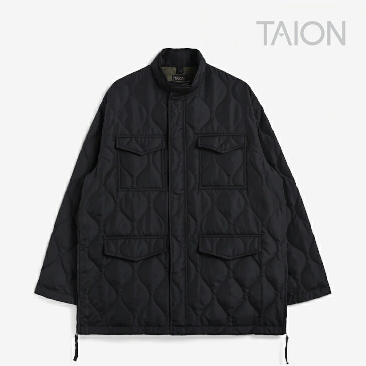 ：TAION｜Military M65 Down Jacket Ripstop Onion Quilting/ タイオン/ミリタリー M65 落ちこむ 上衣/黒いこと #