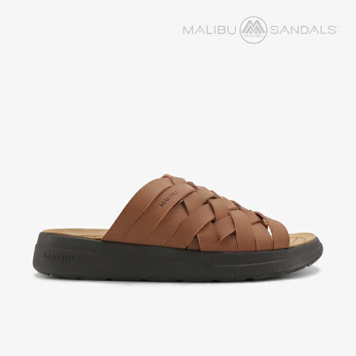 ・MALIBU SANDALS｜Zuma Vegan Leather/ マリブ サンダルズ/ズマ レザー/ウィスキーｘダークブラウン #｜GO ON