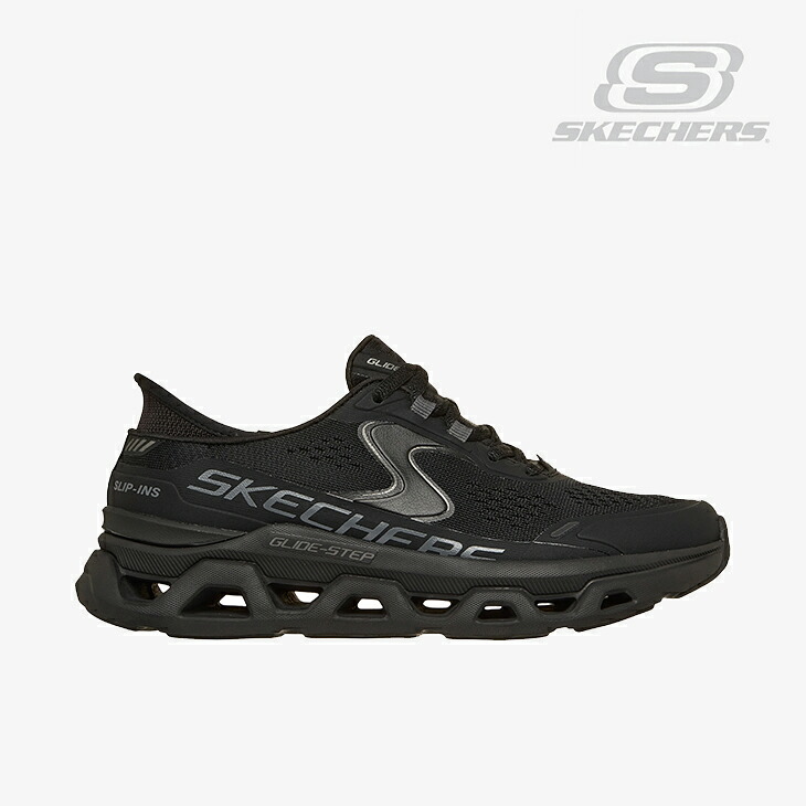 ：SKECHERS｜W Slip-Ins Glide-Step Atlus/ スケッチャーズ/スリップインズ グライド ステップ アルタス/ブラックｘブラック #｜GO ON