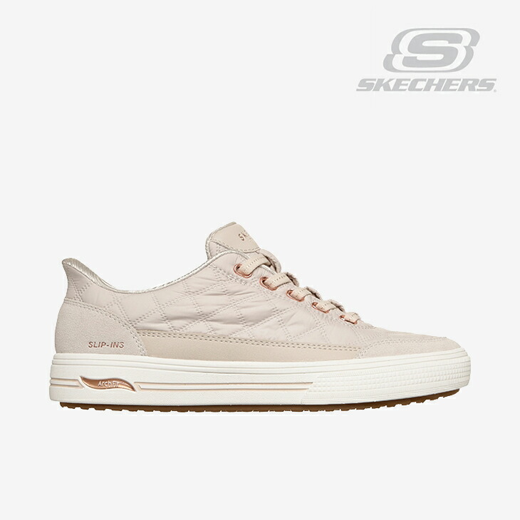 ・SKECHERS｜W Slip-Ins Arch Fit Arcade Cozy Fit Cuddle Steps/ スケッチャーズ/スリップインズ アーチ形填まる 吹き抜け コージーフィット カドル ステップス/象牙色 #