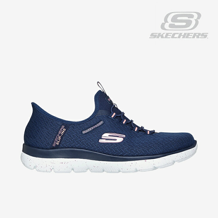 ・SKECHERS｜W Slip-Ins Summits Best Choice Wide Fit/ スケッチャーズ/スリップインズ サミッツ 限りない 選りわける 広々とした 嵌まる/米国海軍ｘコーラル #