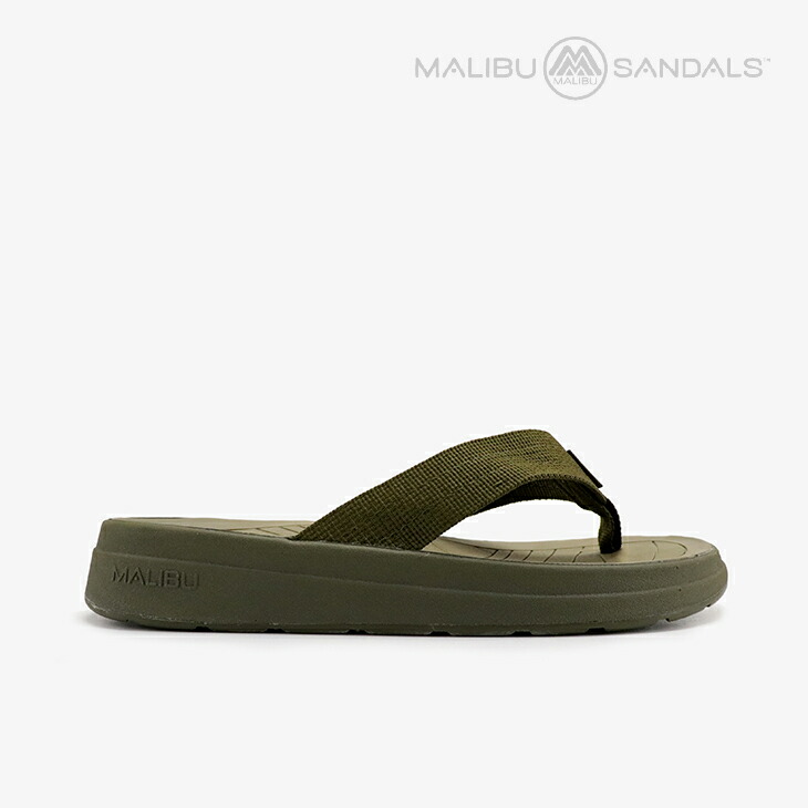 ・MALIBU SANDALS｜Surfrider Nylon/ マリブ サンダルズ/サーフ馬騎り ナイロン/オリーブ # オリーブ