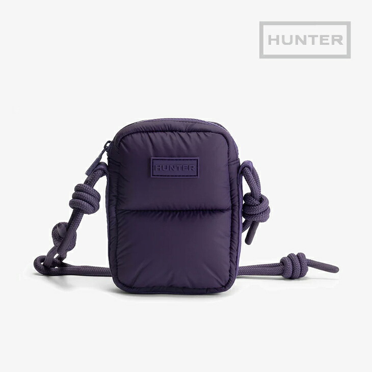 ：HUNTER｜W Intrepid Extra Puffed Phone Pouch/ 猟り人/イントレピッド エクストラ パフド スマホ 車寄せ/リッチパープル #