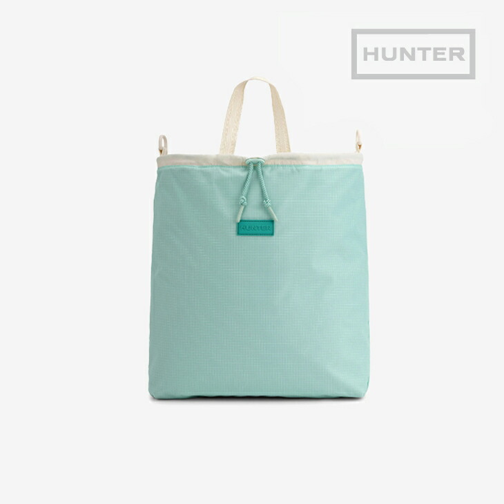 ・HUNTER｜Travel Multifunction Packable Tote/ ハンター/トラベル マルチファンクション パッカブル トート/ホワイトウィローｘグローラグーン #｜GO ON