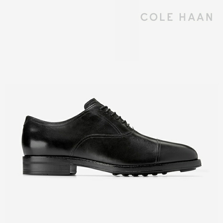 ・COLE HAAN｜Ledley Grand Cap Toe Oxford Leather/ コール ハーン/リドリー グランド キャップ トゥ オックスフォード レザー/ブラックｘブラック #
