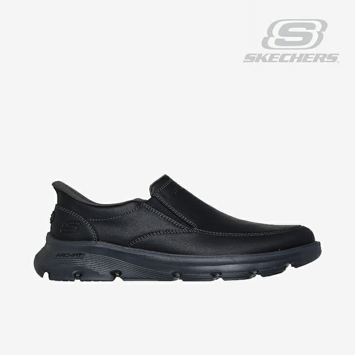 ・SKECHERS｜Slip-Ins Arch Fit Garza Uma Extra Wide Fit/ スケッチャーズ/スリップインズ アーチ形 相応う ガルザ ウマール エクストラ 広広とした 相応う/黒いこと #