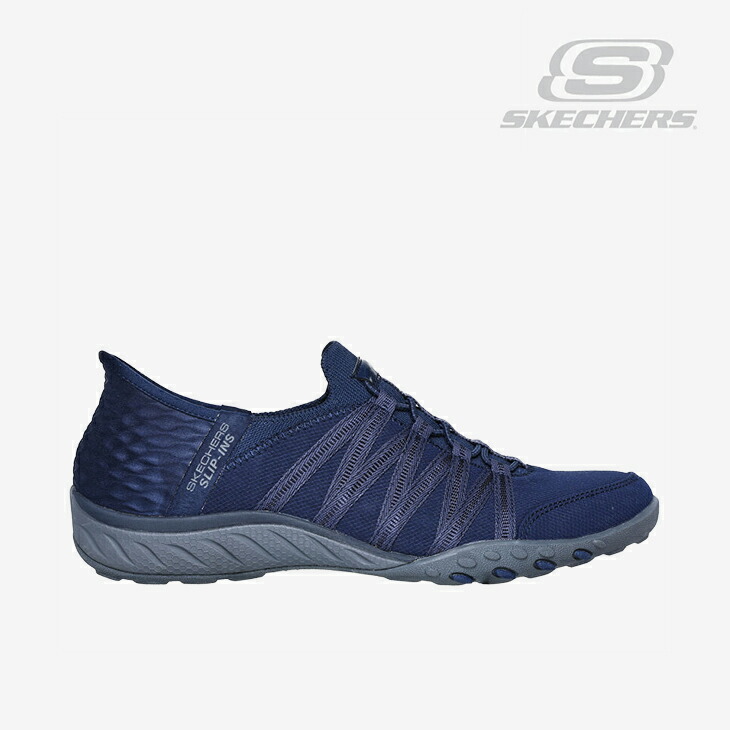 ：SKECHERS｜W Slip-Ins Breathe Easy Roll With Me/ スケッチャーズ/スリップインズ ブリーズ たわい無い 渦状文 ウィズ ミー/米国海軍 #