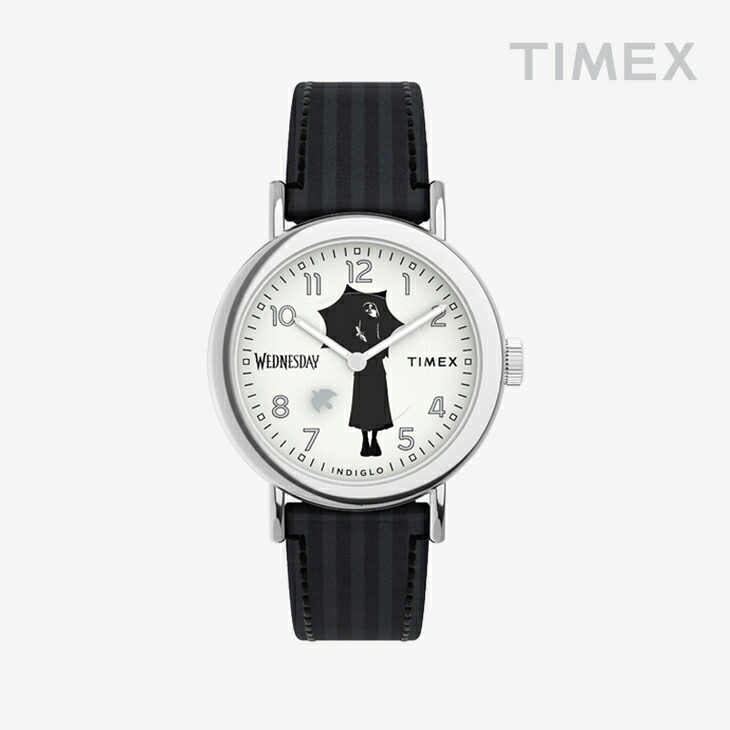 ：TIMEX｜ｘWednesday Weekender 40粍 Leather Strap/ 五分五分メックス/ウェンズデー ウィークエンダー なめし革 同盟罷工一回り/しろがね色 #