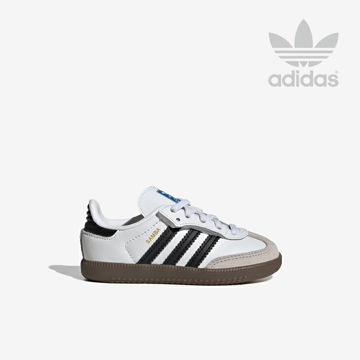 ：ADIDAS Originals｜K Samba OG Elastic Lace/ アディダス/サンバ オリジナル エラスティック レース/フットウェアホワイトｘコアブラック #