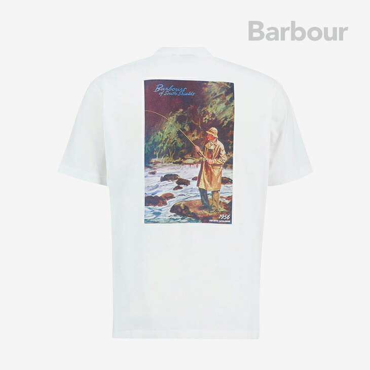 ・BARBOUR|1956 Graphic Over Size SS T-Shirt/ バブアー/1956 グラフィック オーバー サイズ ショートスリーブ Tシャツ/ホワイト #|GO ON